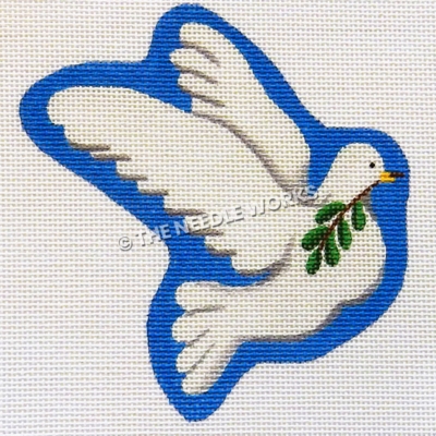 flying white dove carrying olive branch