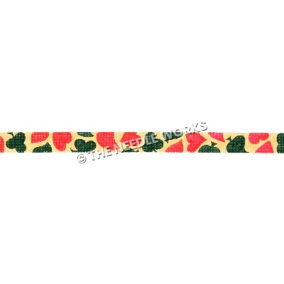 yellow belt with pink hearts and green shamrocks