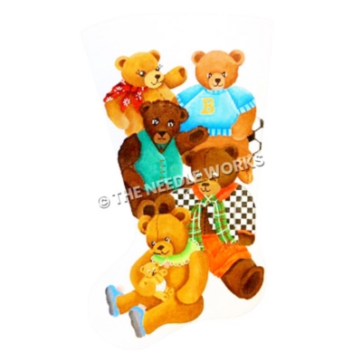 five teddy bears in variety of outfits