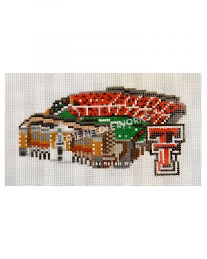 Texas Tech football stadium with logo