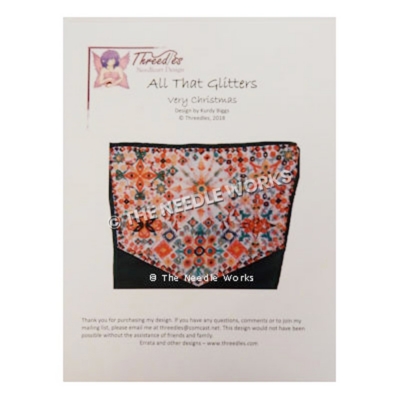 pocket pattern with small detailed orange and turquoise flowers