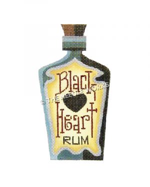 rum bottle with Black Heart Rum written on label