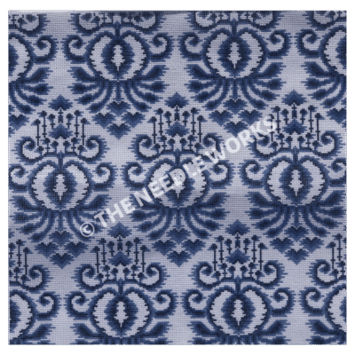 black and blue geometric decorations on white background