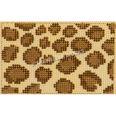rectangle with brown and beige leopard pattern