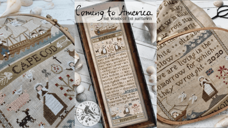 list of women from the Mayflower with ship and Cape Cod and Plymouth