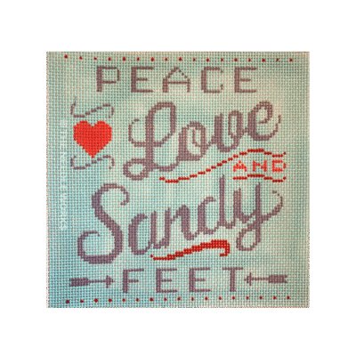 PEACE LOVE AND SANDY FEET