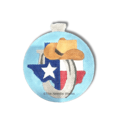 TEXAS,HAT,HORSESHOE ORN