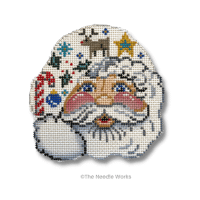 SANTA FACE W/CANDY CANE