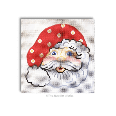 SANTA FACE W/ RED&WHT DOTS