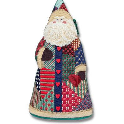 PATCHWORK SANTA W/SG