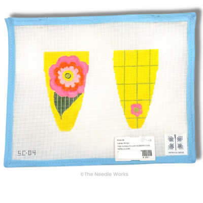 PINK FLORAL/YELLOW SCSSORS CASE