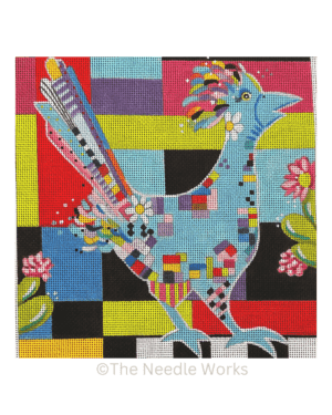 Louis Vuitton 3 Square Insert on White - Needlepoint Studio of