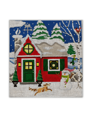 Alice Peterson alice peterson stitch-ups needlepoint ornament kit - hot  cocoa
