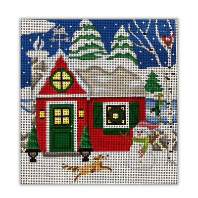 WINTER RED HOUSE