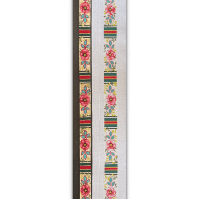Floral Bag Strap w/ Stripes