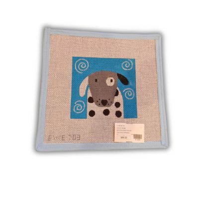 SPOTTED DOG ON BLUE