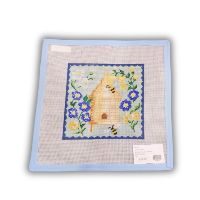 BEE SKEP-BLUE FLOWERS