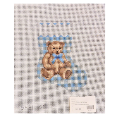 GINGHAM TEDDY, BLUE, MINI
