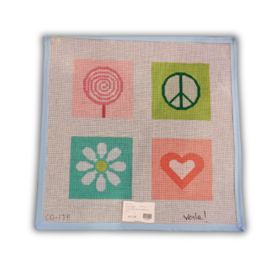 4 COASTER SET PEACE, HEART, LOL