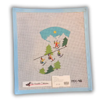 SKI SCENE MINI STOCKING