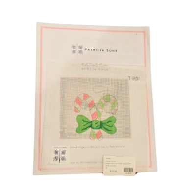 GREEN AND PINK CANDY CANES WITH