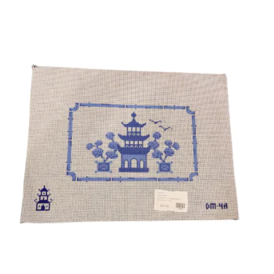 LARGE BLUE AND WHITE PAGODA