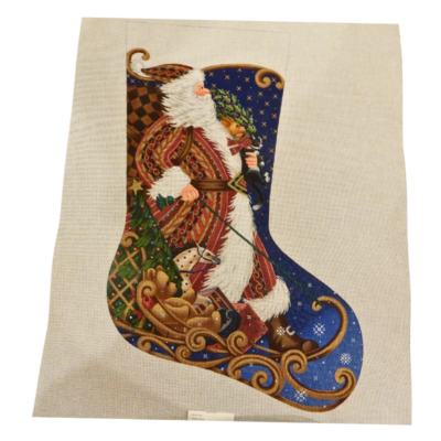 WIND IN THE HAIR SANTA STOCKING