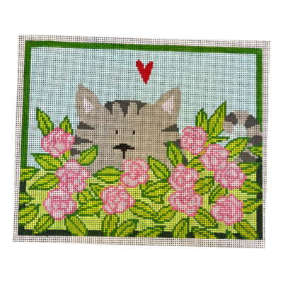 Cat in Flowers