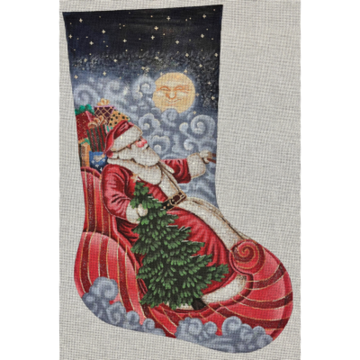 MOONLIGHT SANTA STOCKING