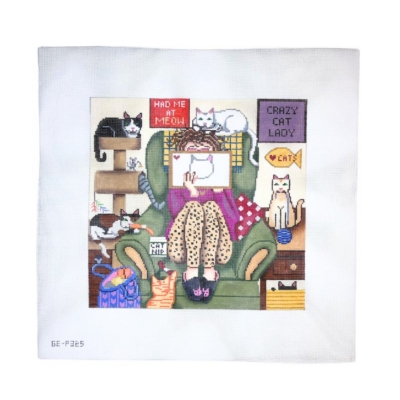 Crazy Cat Lady Stitching Girl