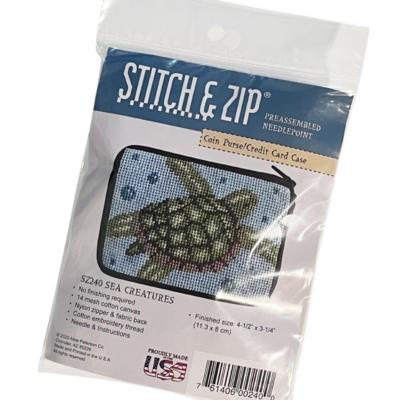 Stitch Zip Sea Creatures Coin Purse