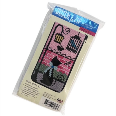 Stitch Zip Kitty Cat Eyeglass Case