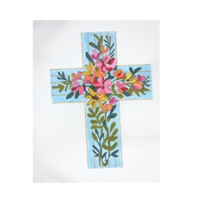Sky Blue floral cross