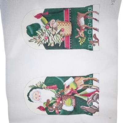 Two Sided Forest Friends Father Christmas
