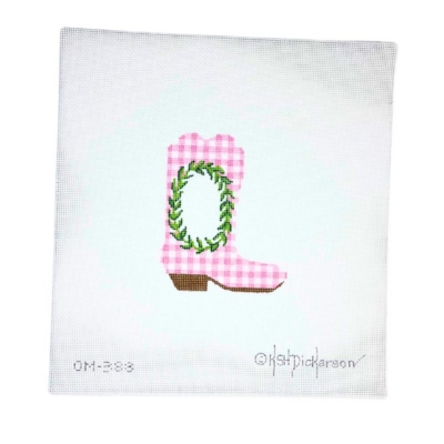 Pink Plaid Cowgirl boot