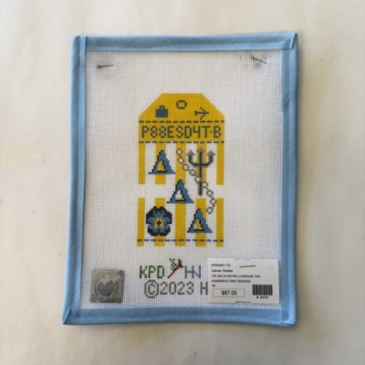 TRI DELTA RETRO LUGGAGE TAG