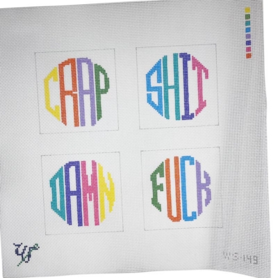 Multicolor Dirty Word Coasters