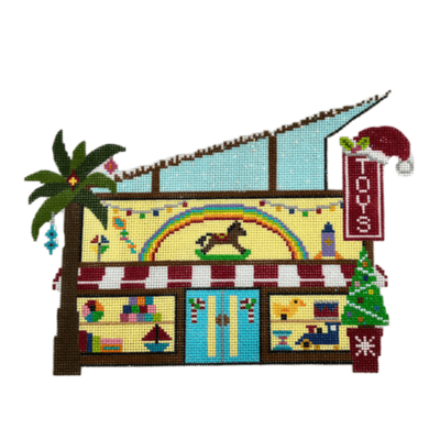 MID-CENTURY CHRISTMAS VILLAGE TOY SHOP