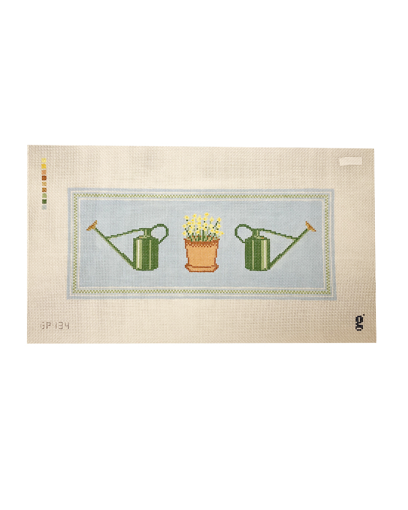 Watering Cans on Blue