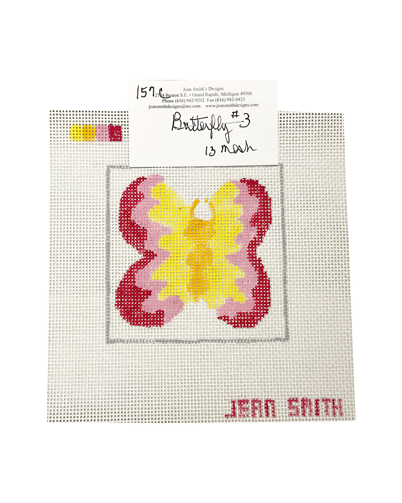 Pink Yellow Butterfly Coaster