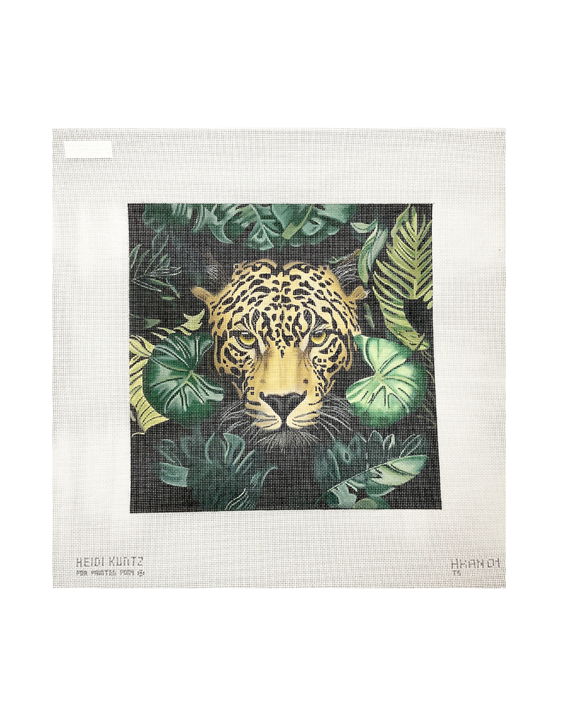 Jaguar Head in Trees