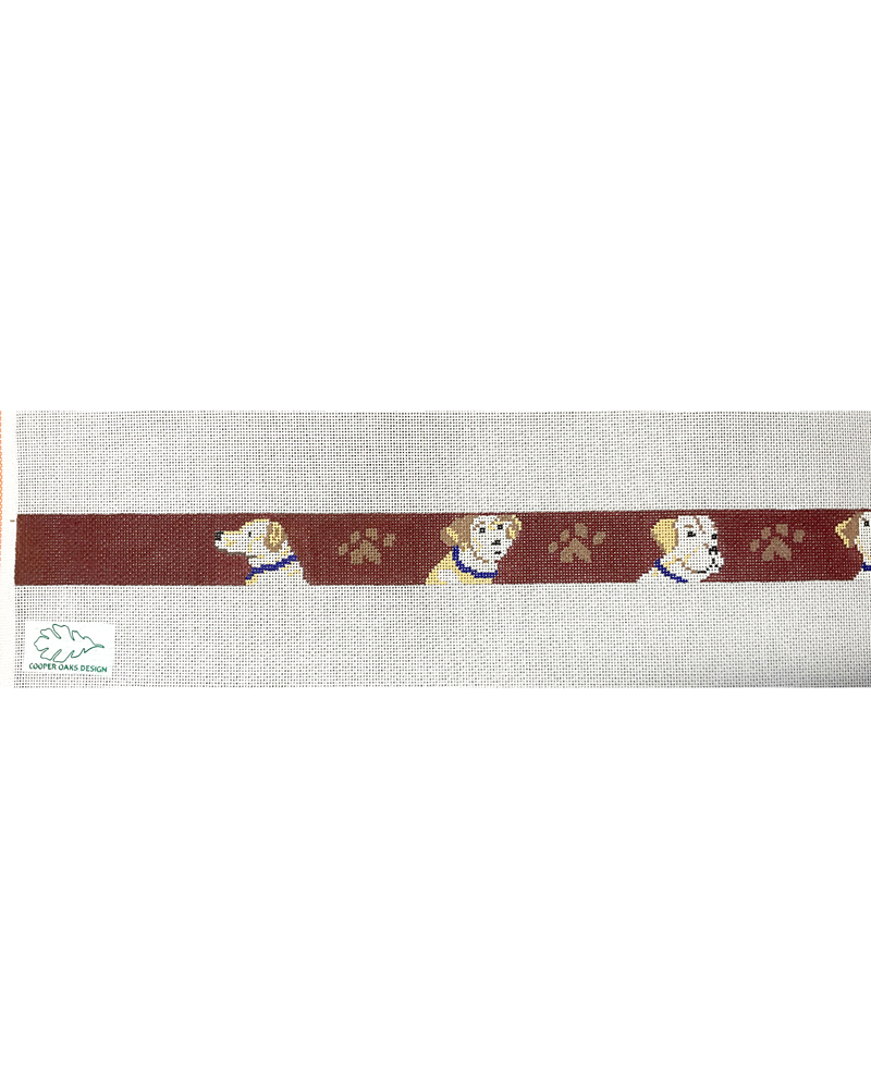 Yellow Lab Head and Paw Print Belt