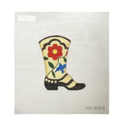 COWBOY BOOT #1 W/FLOWERS