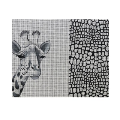 Grayscale giraffe eyeglass case