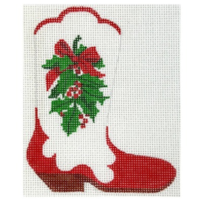 Holly Leaves Cowboy Boot