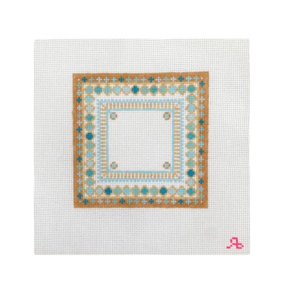 Square China Pattern Turquoise