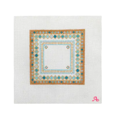 Square China Pattern Turquoise
