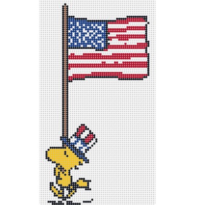 Woodstock with flag