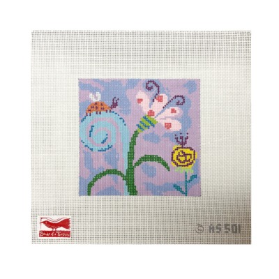 Purple Flower and Snail