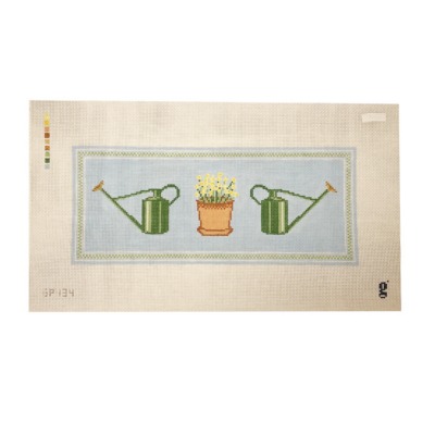 Watering Cans on Blue
